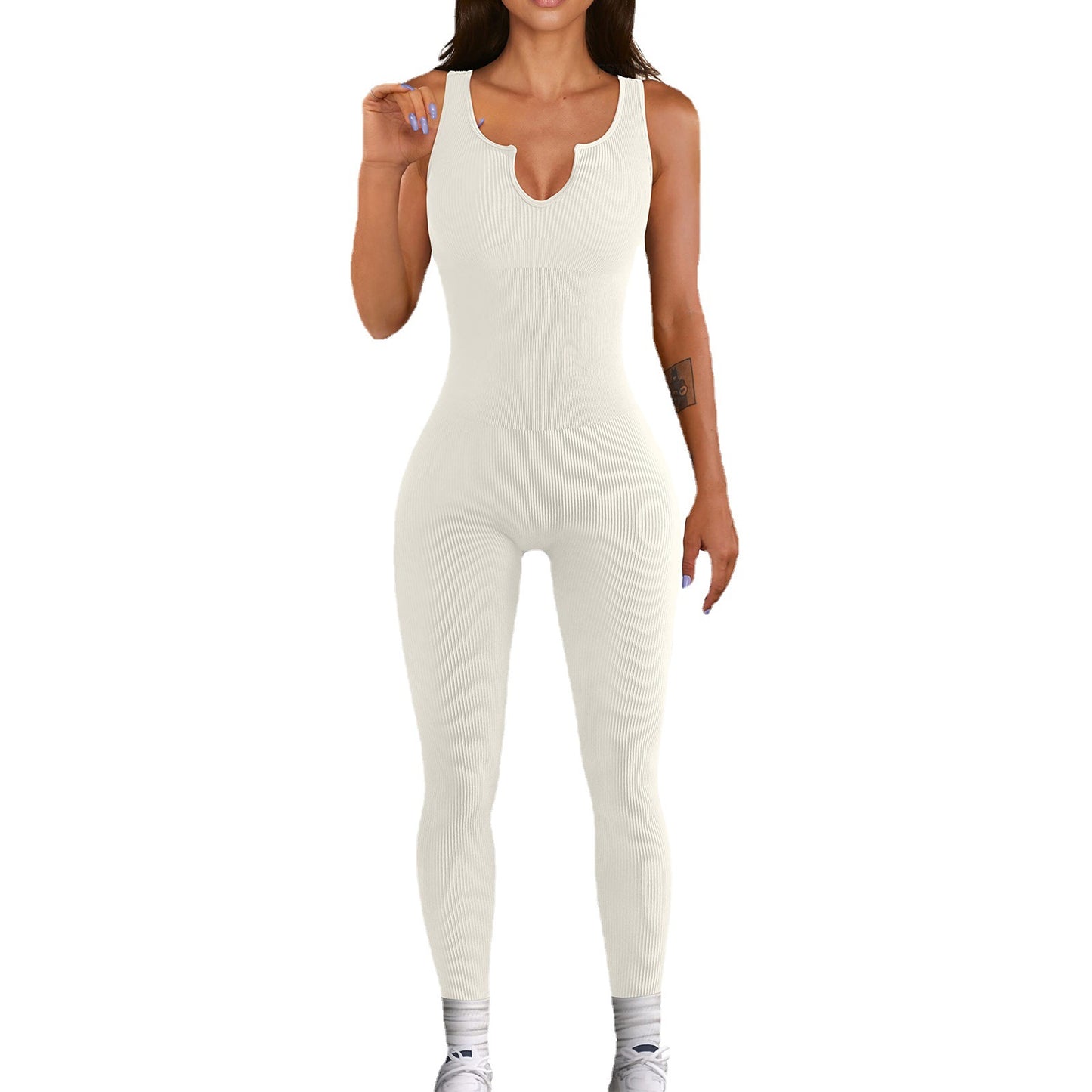 Sleeveless Vest Yoga Jumpsuit High Elastic Thread Tight Waist Sports Jumpsuit