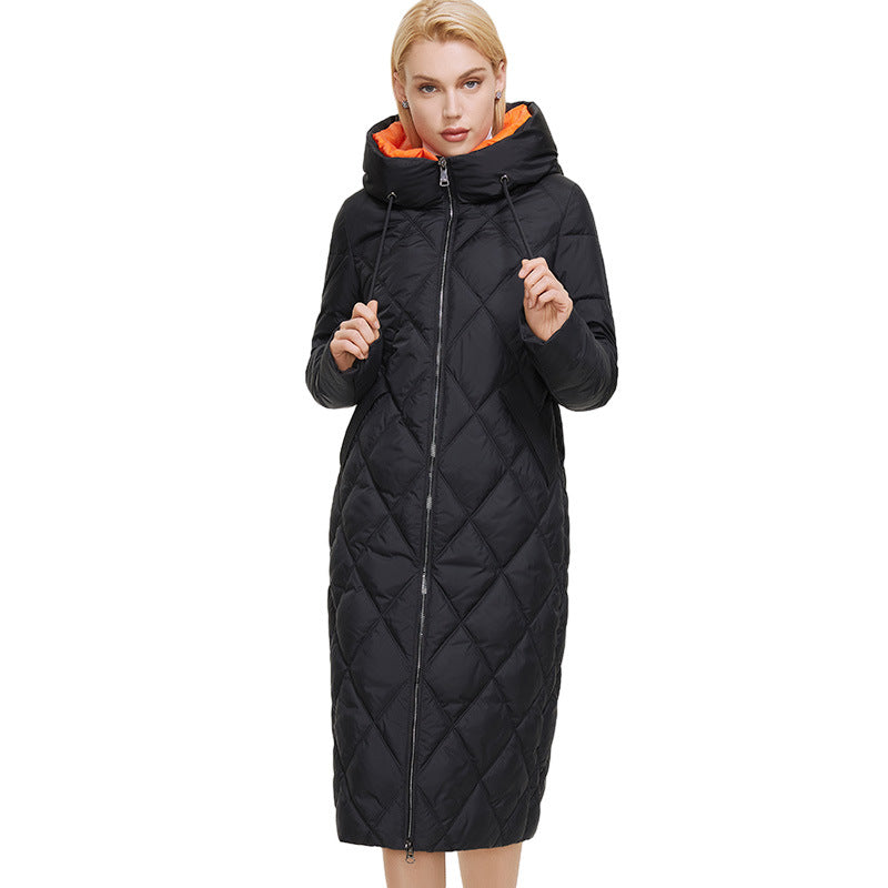 Wild Strawberry Autumn Winter Women's Coat Plus Long Women's Thick Warm Cotton Women's Coat