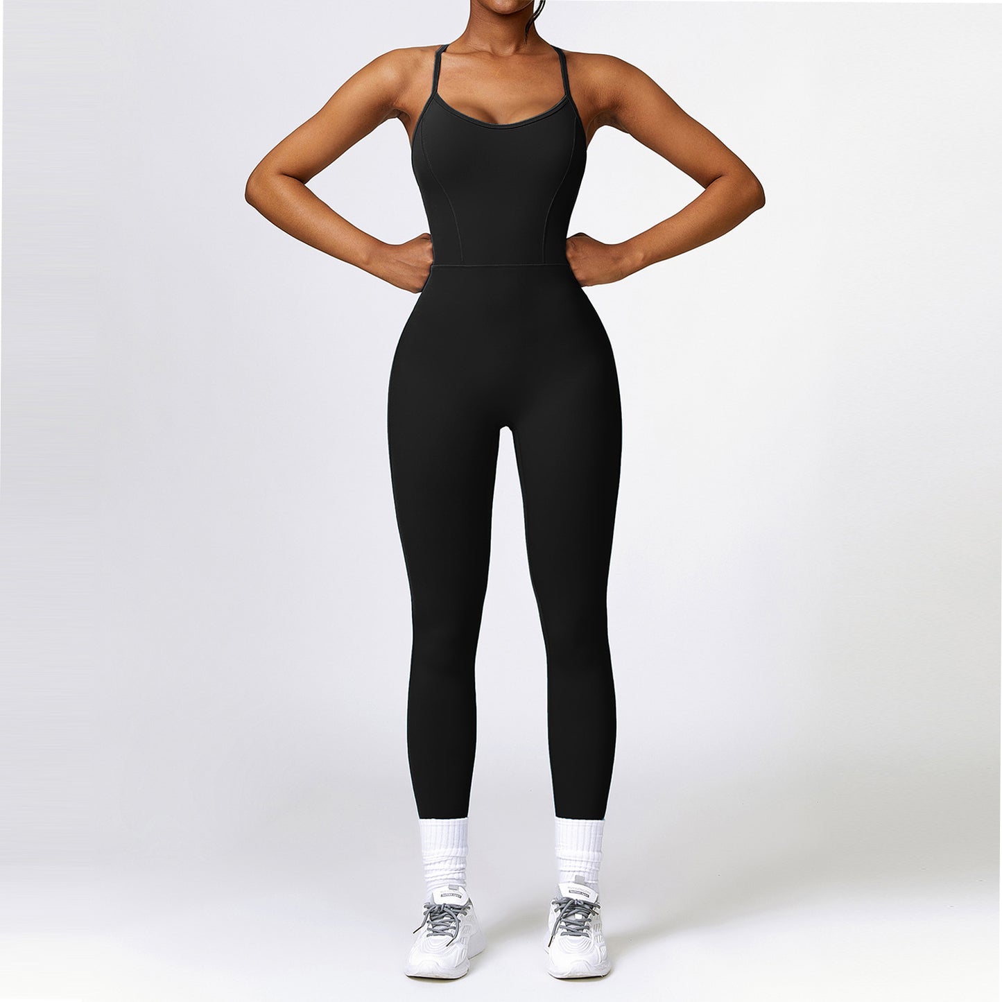 Naked Feeling Beautiful Back Yoga Jumpsuit Autumn And Winter Sports Bodybuilding Bodysuit