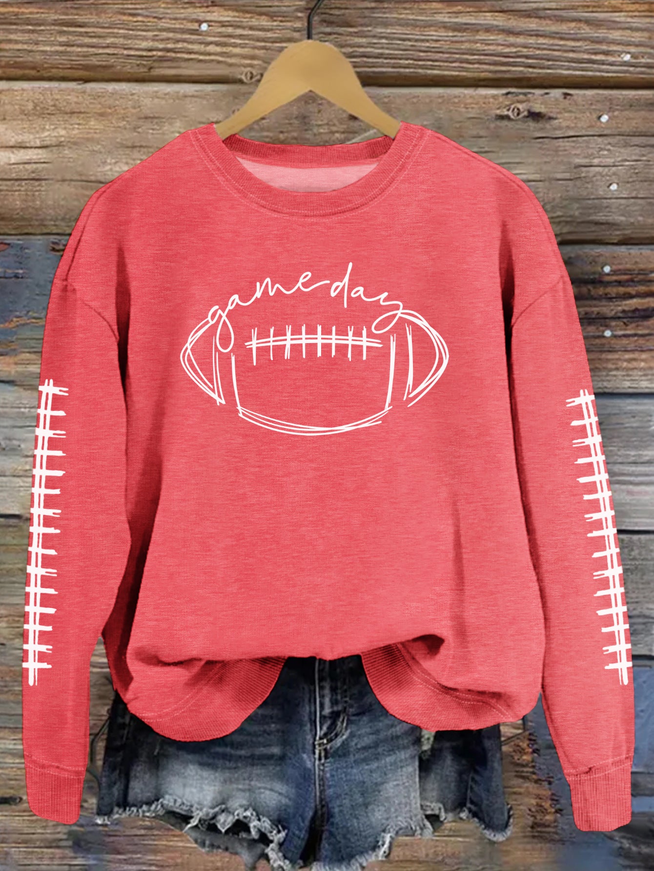 New Fall Game Day Print Fashion Hoodie Trend Long Sleeve