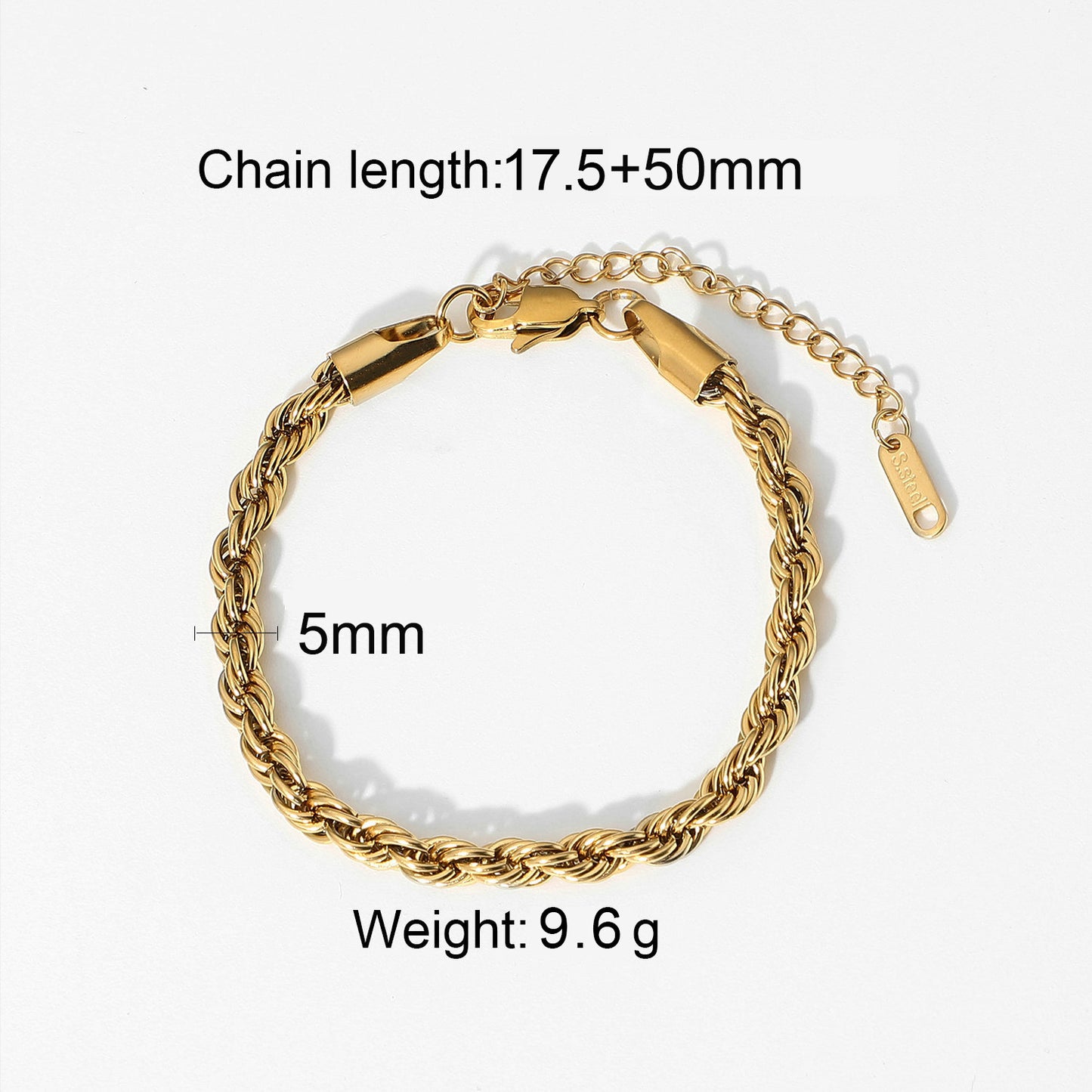 5pcs Jewelry Set Miami Cuban Chain Bracelet Bracelet Flat Snake Stack Wear 18K Gold Plated Stainless Steel Bracelet Women