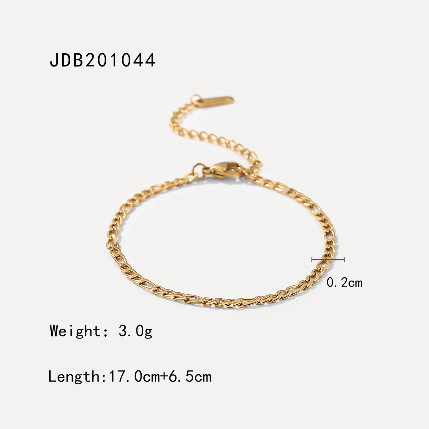 5pcs Figaro Gold Chain Bracelet Fashion Plated Jewelry Gold Plated Stainless Steel Thin Stacked Chain Bracelet Women