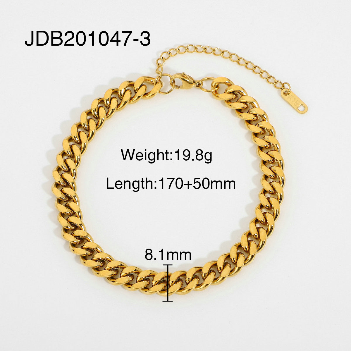 5pcs Jewelry Set Miami Cuban Chain Bracelet Bracelet Flat Snake Stack Wear 18K Gold Plated Stainless Steel Bracelet Women