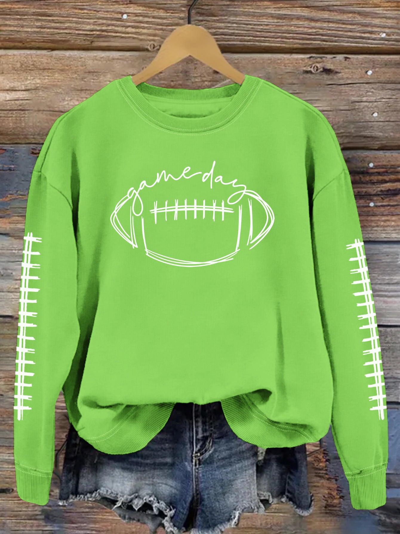 New Fall Game Day Print Fashion Hoodie Trend Long Sleeve