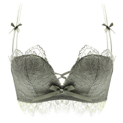 No Underwire Back Cross Small Push-Up Bra Adjustable Top Push-Up Bra Women's Lace Sexy Bra Set