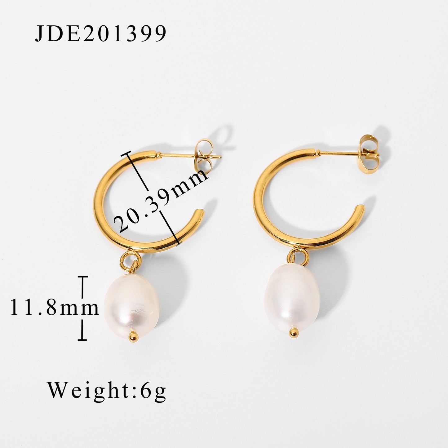 5pcs Stainless Steel Natural Bead Earrings Fashion New Women's Bead Pendant Earrings Accessories