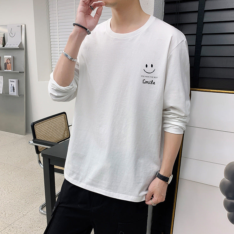 New Spring And Autumn Men's Long Sleeve T-Shirt Men's Cotton T-Shirt Men's T Loose Thin Hoodie