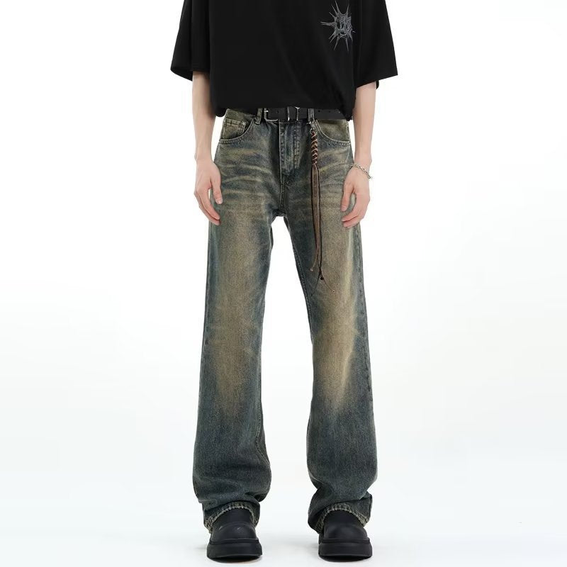 Straight Leg Micro-Cut Jeans Street Pants