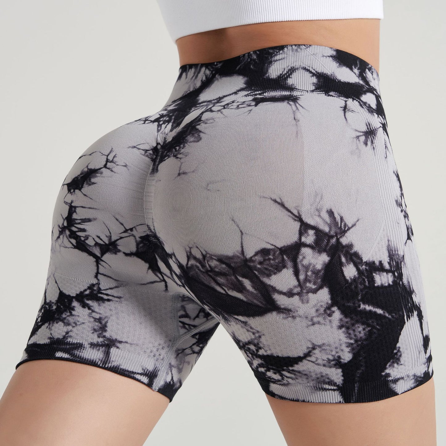 New Tie Dye Yoga Shorts Women Sports Outdoor Fitness Pants Comfortable High Waist Stretch Tight Yoga Pants