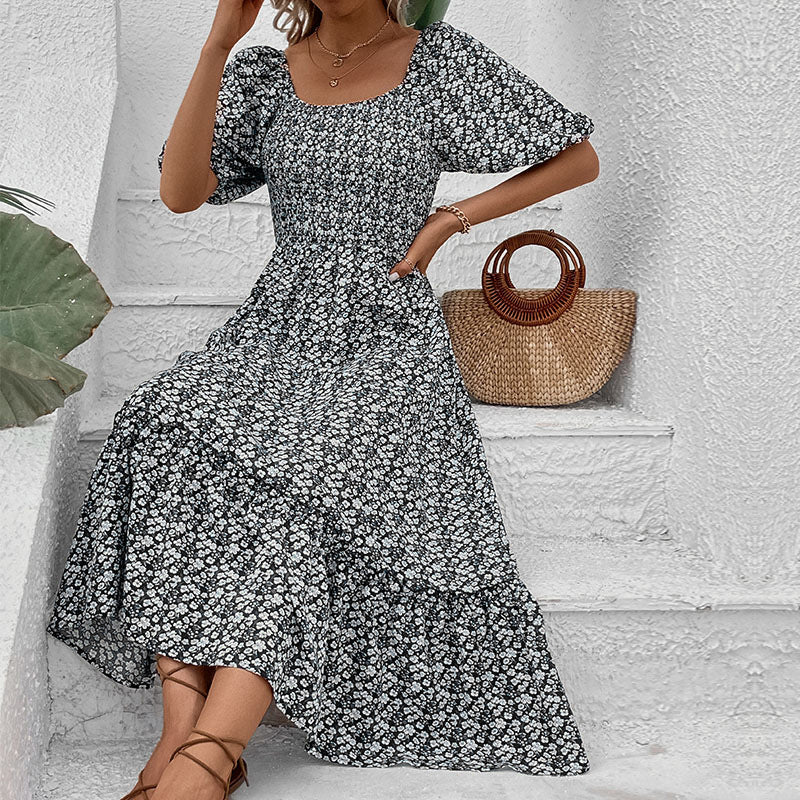 Summer New Women's Floral Vintage Elegant Dress