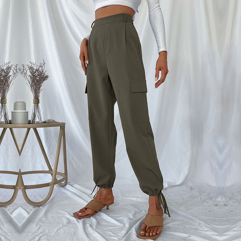 New Autumn New Women's Pants Solid Color Casual Pants