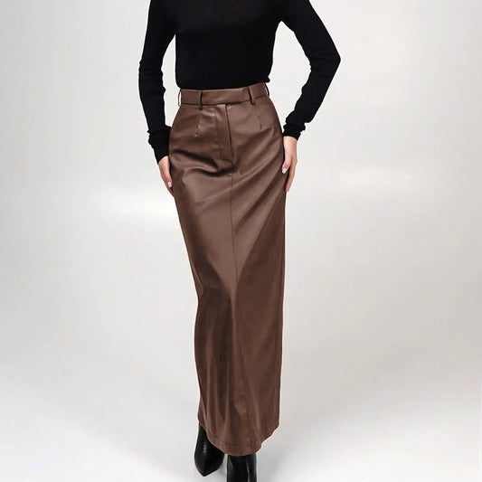 Pu Leather Skirt Plus Velvet Skirt Autumn And Winter New Commuter Temperament Women's Wear