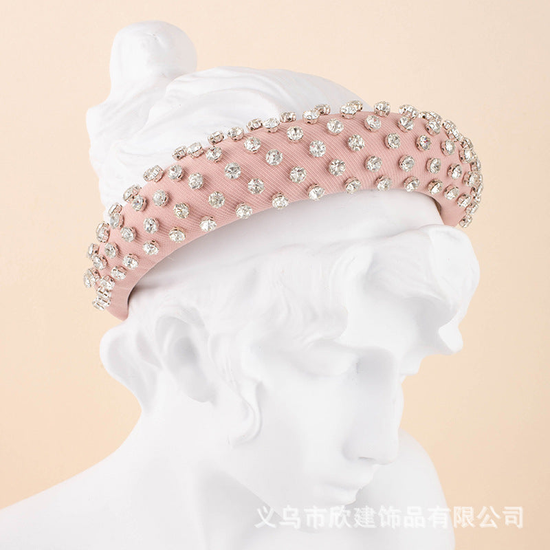 5 pcs Diamond-Encrusted Wide Edge New Headband Sweet Fashion Headband