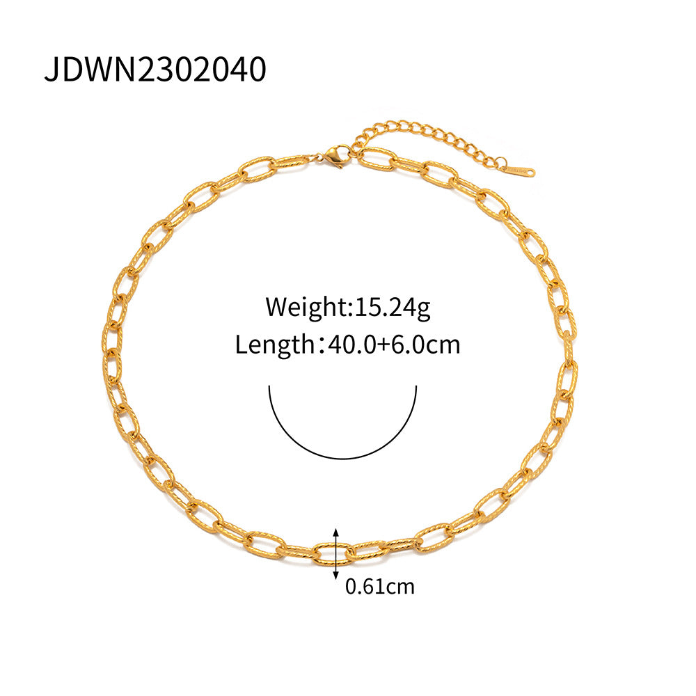 5pcs 18K Gold Stainless Steel Thread Chain Long Bracelet Do Not Fade Bracelet Accessories