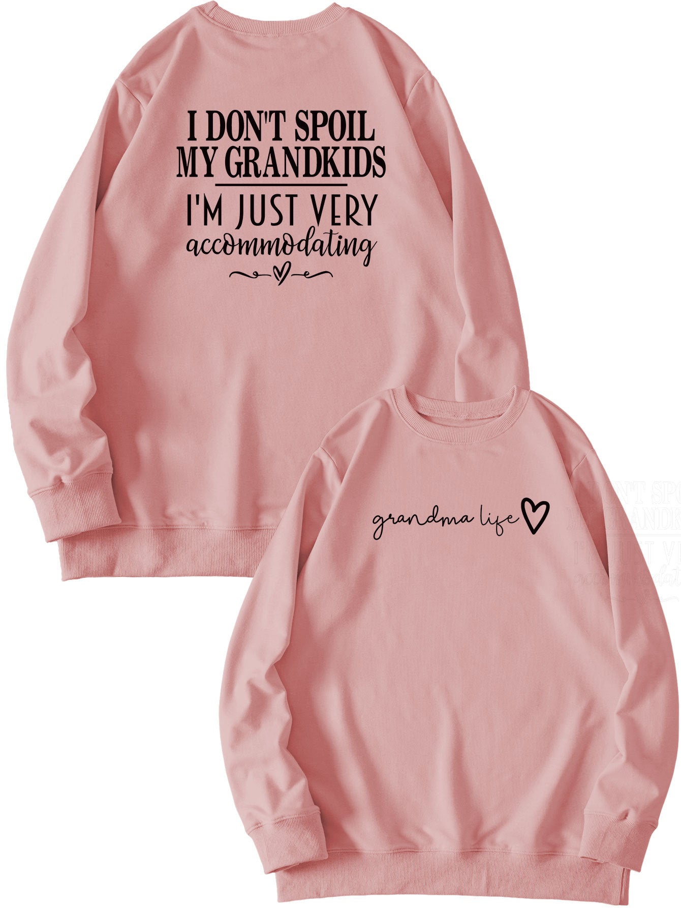 I Don't Spoil My Grandkids. Letter-Printed Hoodie With Long Sleeves