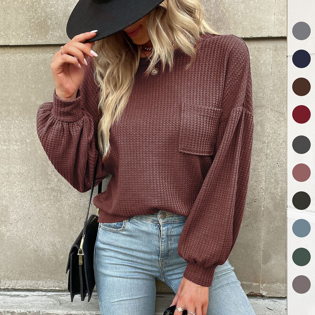 Autumn New Long-Sleeved Top Halter Hollow Knitwear Women