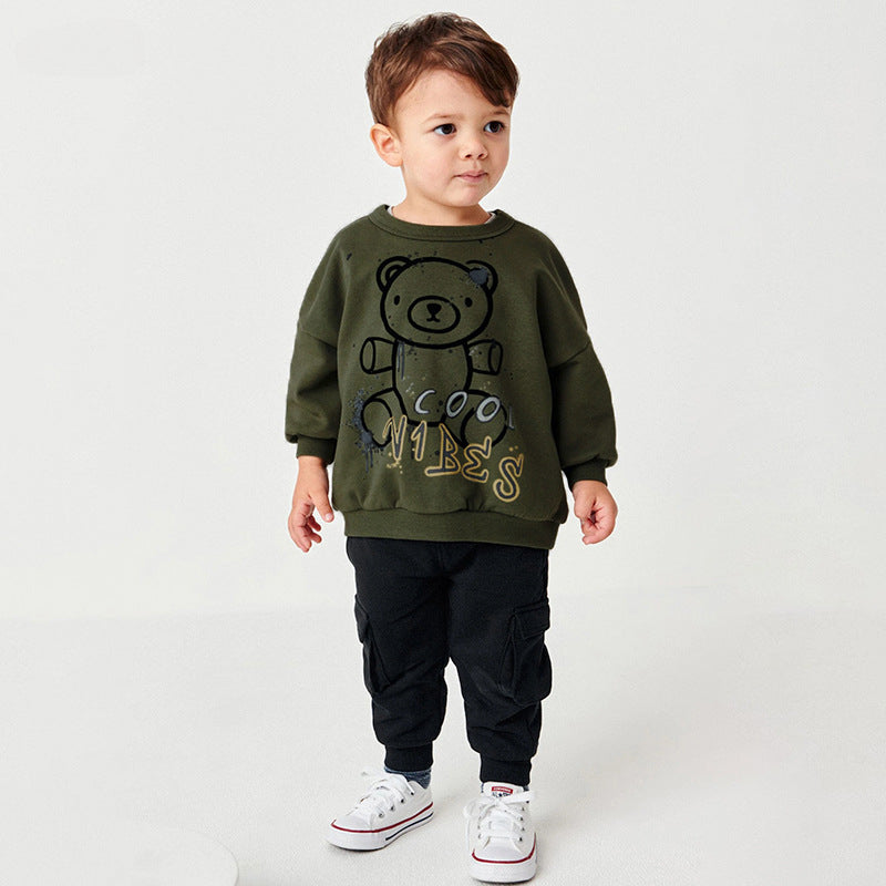 Autumn New Boy's Hoodie Set Home Children's Pants Hoodie Two-Piece Set