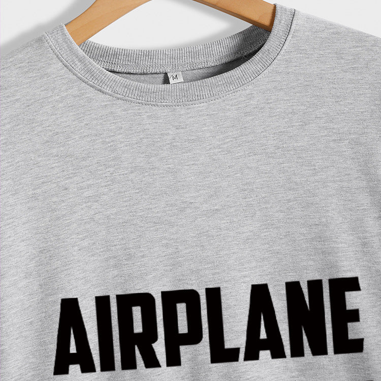 Airplane Letter Plus-Size Women's Fall And Winter Hoodie