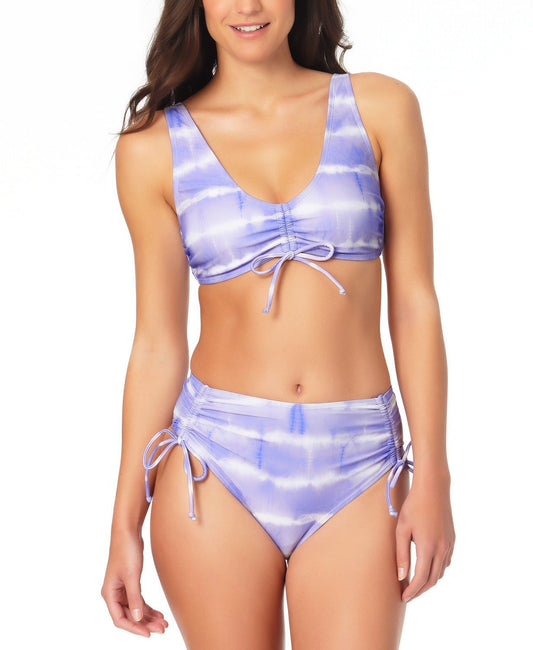 New Swimsuit Tie-Dye Split Swimsuit Female Bow Sexy Bikini