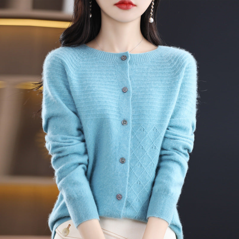 Seamless 100 Wool Cardigan Women's New Spring Sweater Women Seamless –  HyperSKU Fashion