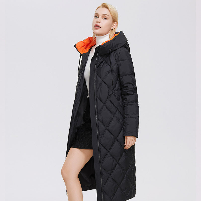 Wild Strawberry Autumn Winter Women's Coat Plus Long Women's Thick Warm Cotton Women's Coat