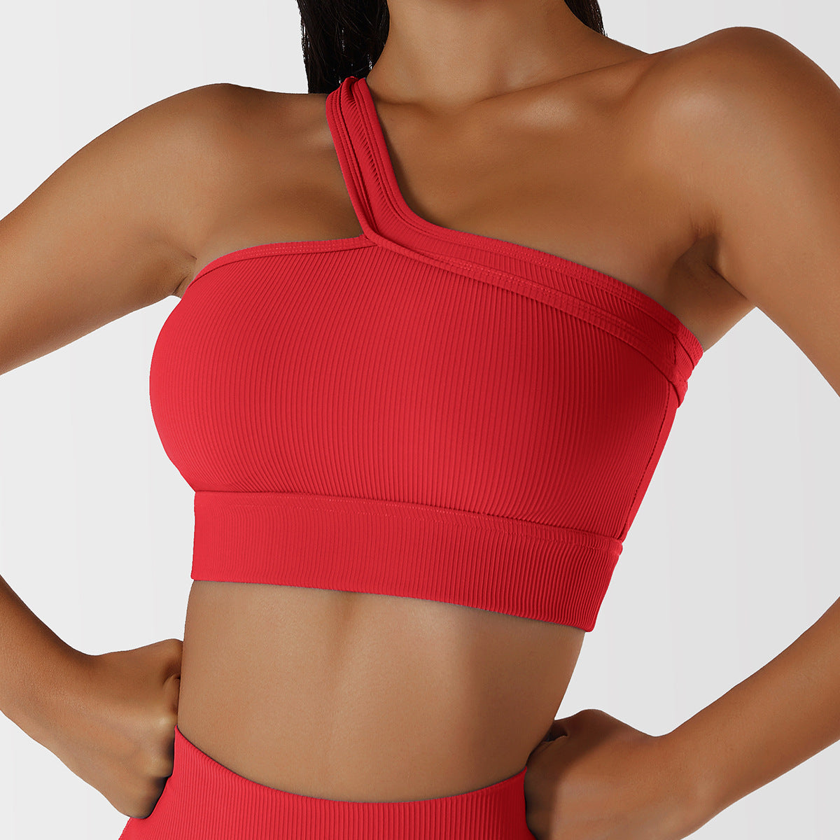 Spring And Summer New One-Shoulder Yoga Bra Integrated Back Sports Underwear To Wear Fitness Yoga Clothes