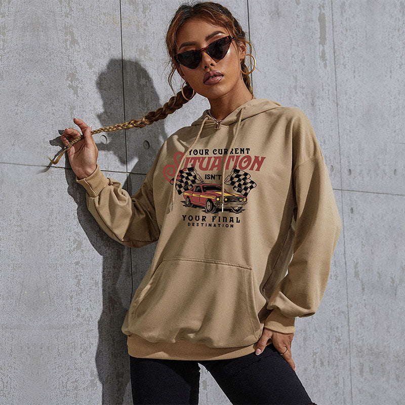 New Autumn And Winter Leisure Sports Hoodie Southeast Asia Women's American Printed Hoodie