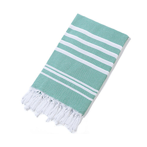 New Turkish Color Bath Towel Tassel Striped Yarn-Dyed Beach Towel Cotton Children's Towel Can Be Customized