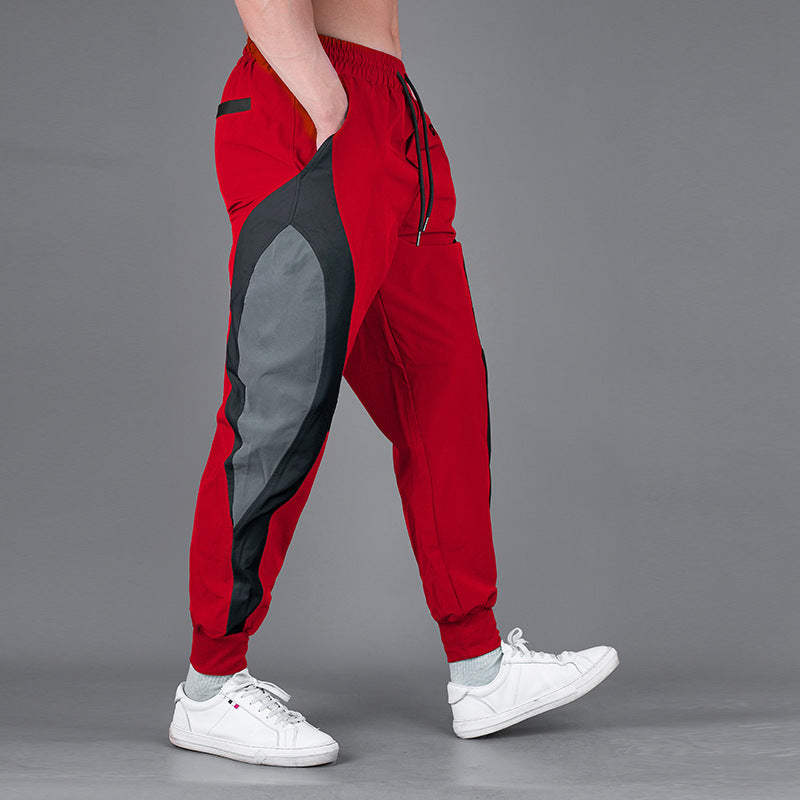 Sports Pants Men's Large Size Fitness Pants Speed Dry Running Training New Color Men Loose Bomb