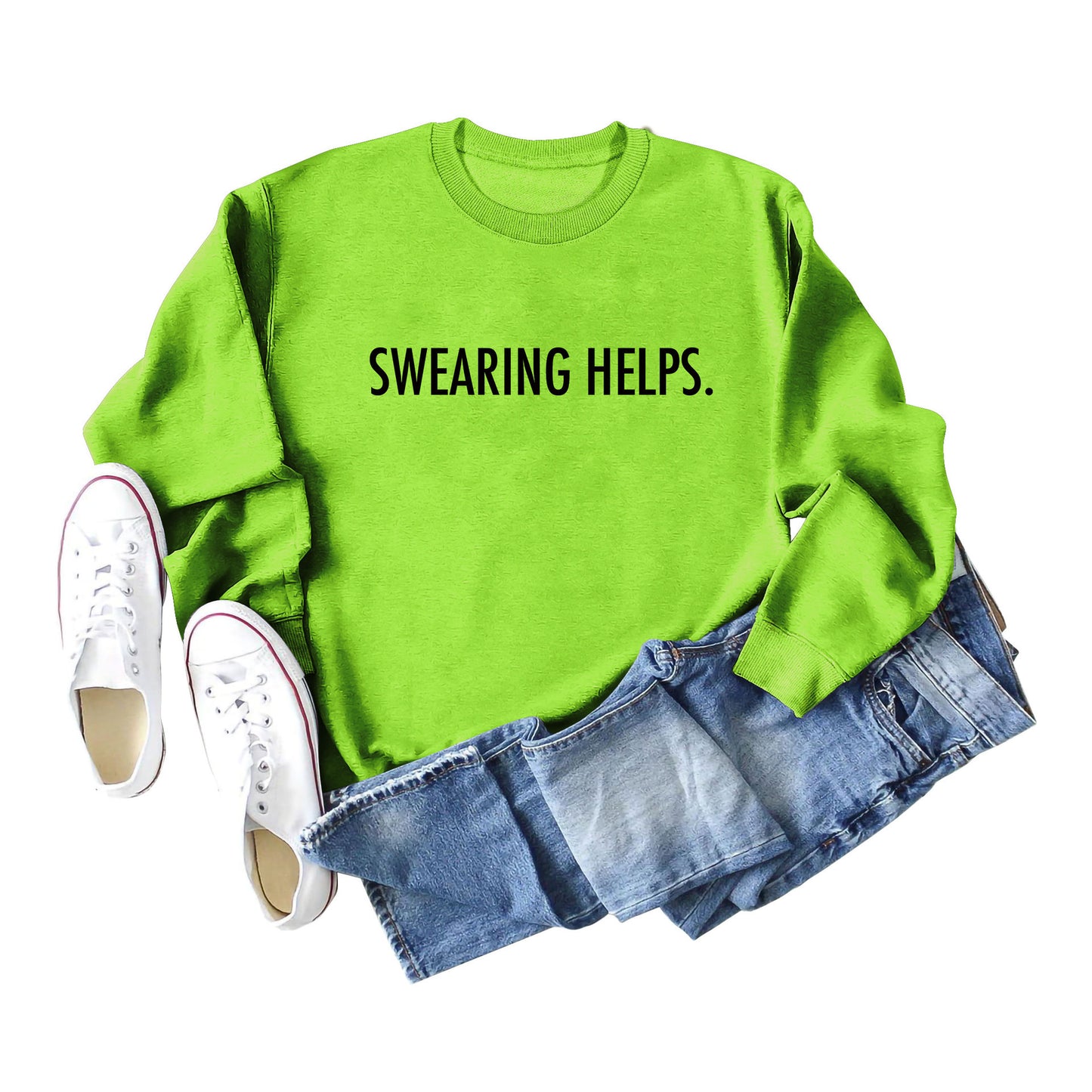 Fashion Swearing Helps Swearing A Printed Hoodie Long-Sleeved Top