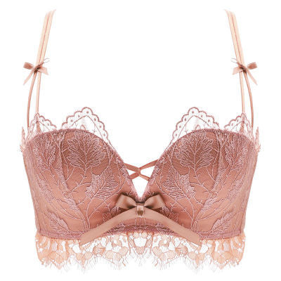 No Underwire Back Cross Small Push-Up Bra Adjustable Top Push-Up Bra Women's Lace Sexy Bra Set