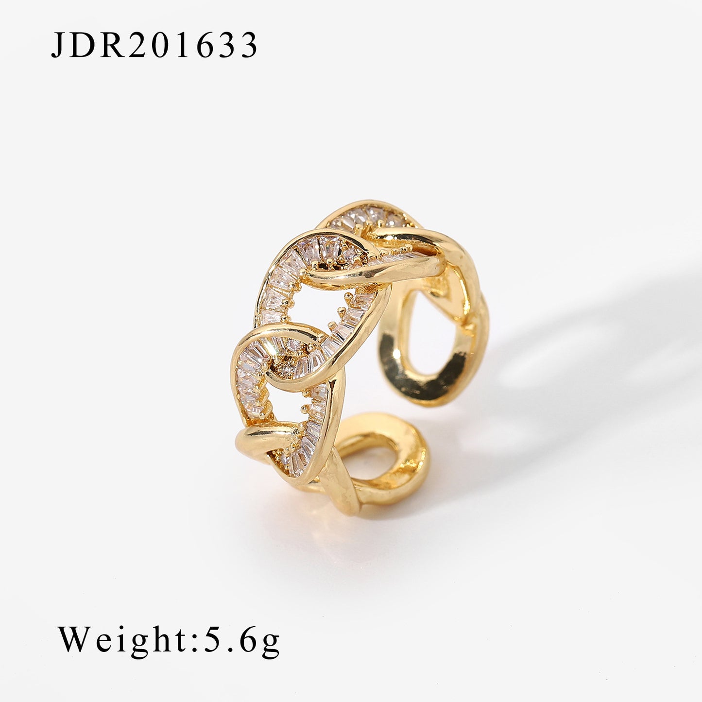 Female National Wind Ring Do Not Fade Zircon Ring Opening Retro Pair Ring