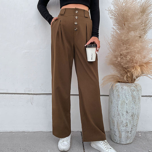 New Autumn Winter Casual Pants Commuter Wind Wide-Leg Pants Women