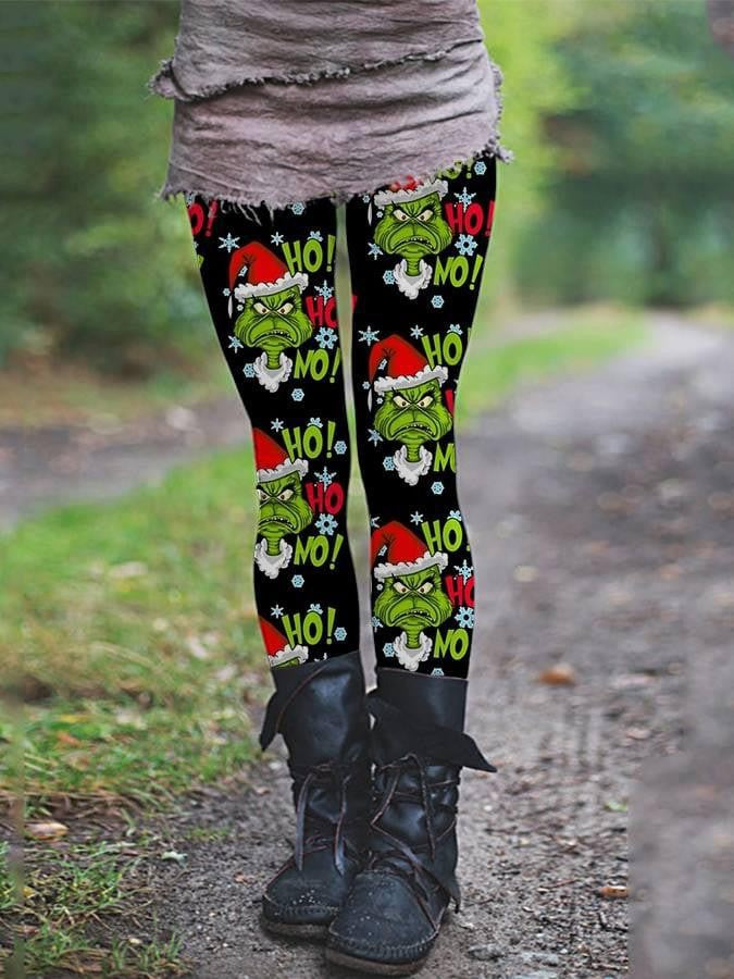 Christmas Personalized Printed Leggings Christmas Sequin Printed Yoga Pants