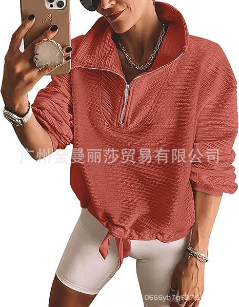 New Autumn Winter Casual Hoodie Zipper Sportswear Fashion Lapel Drawstring Loose Pullover Long Sleeve