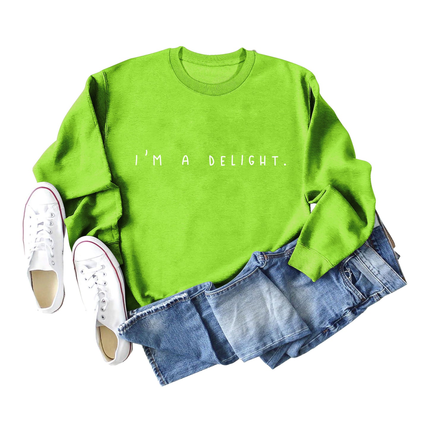 I'm A Delight Crewneck Long Sleeve Hoodie