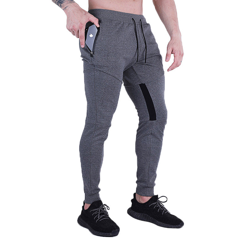 Muscle Autumn Winter Men Sports Casual Light Panel Slim-Fit Fitness Pants Men's Pants Small Foot Girdle Pants