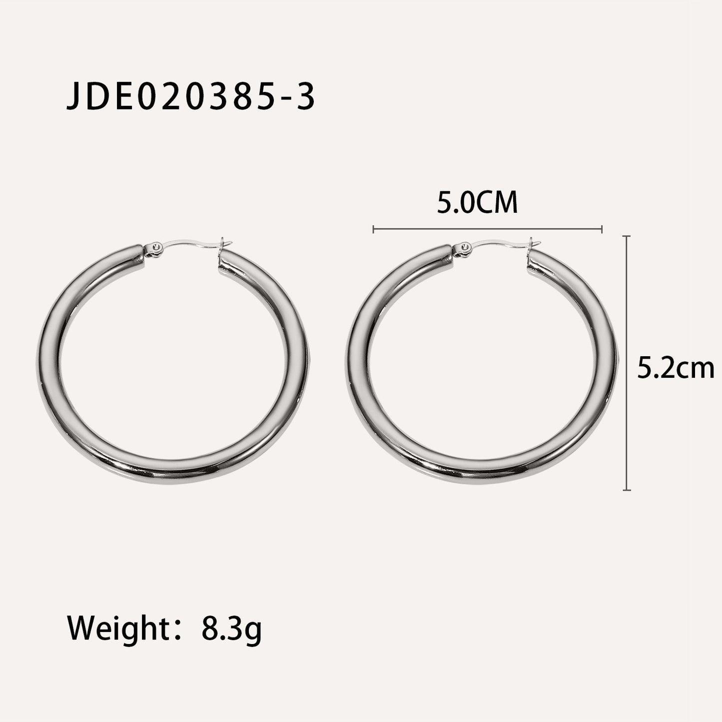 5pcs Stylish And Simple 18K Gold-Plated Stainless Steel Hollow Earrings Timeless Titanium Steel Earrings For Women