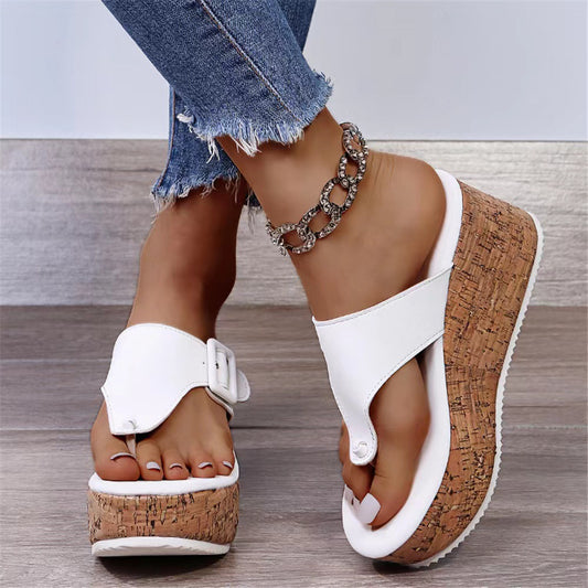 Summer New Trade Large Size Flip-Flops Casual Fashion Wide Edge Women's Platform Slippers