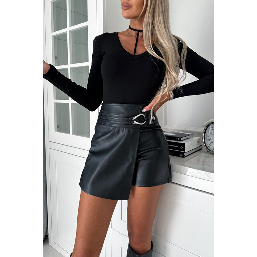 New Casual Fashion Lederhosen Fashion Party Women's Short Leather Pants