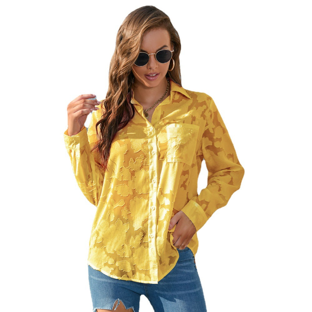 Large Size Women's Loose Casual Chiffon Shirt Shirt Color At Least