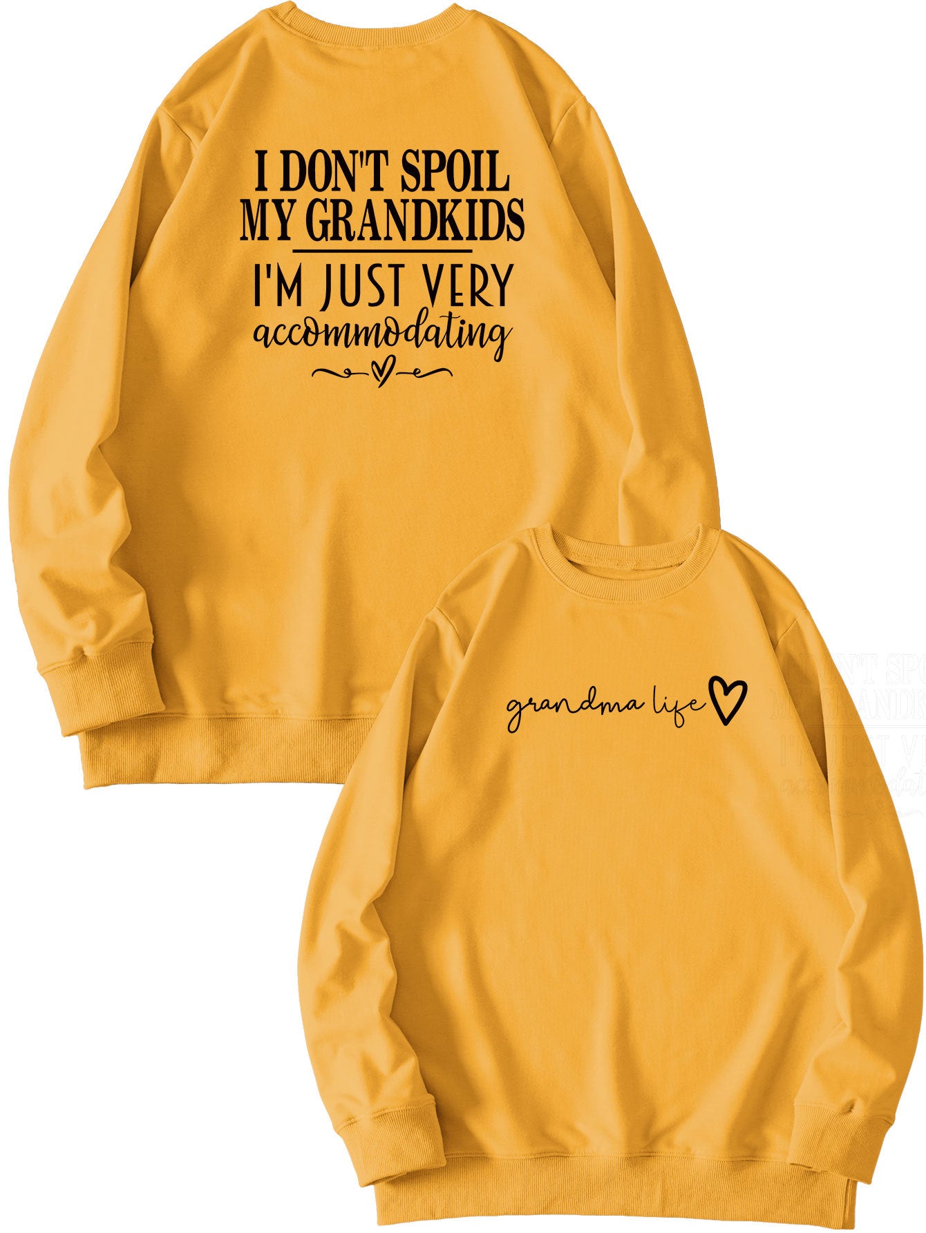 I Don't Spoil My Grandkids. Letter-Printed Hoodie With Long Sleeves