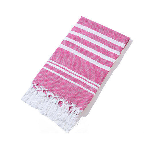 New Turkish Color Bath Towel Tassel Striped Yarn-Dyed Beach Towel Cotton Children's Towel Can Be Customized