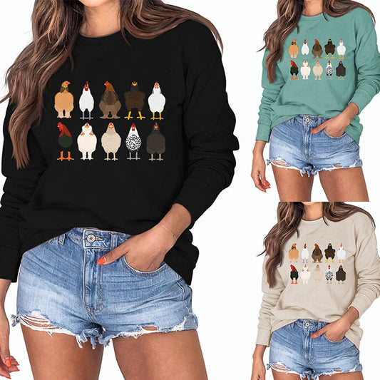 Chicken Print Thanksgiving Fashion Long Sleeve Ebay Plus Size Hoodie