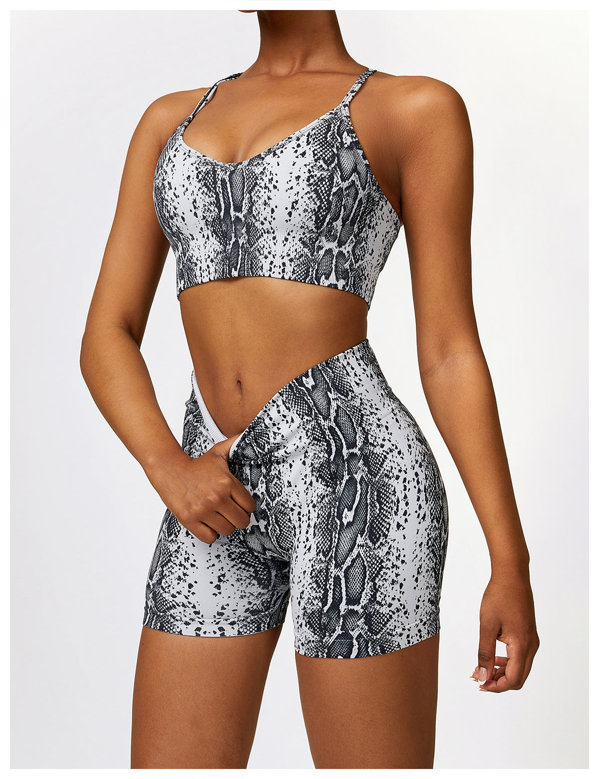 Camouflage Print Seamless Yoga Suit Quick Dry High Waist Running Fitness Tight Sports Suit