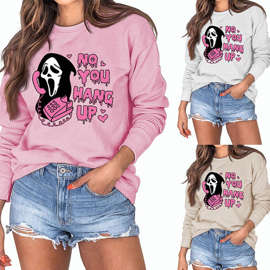 No You Hang Up Women's Round Neck Autumn/Winter Casual Long-Sleeved Ebay Fashion Hoodie