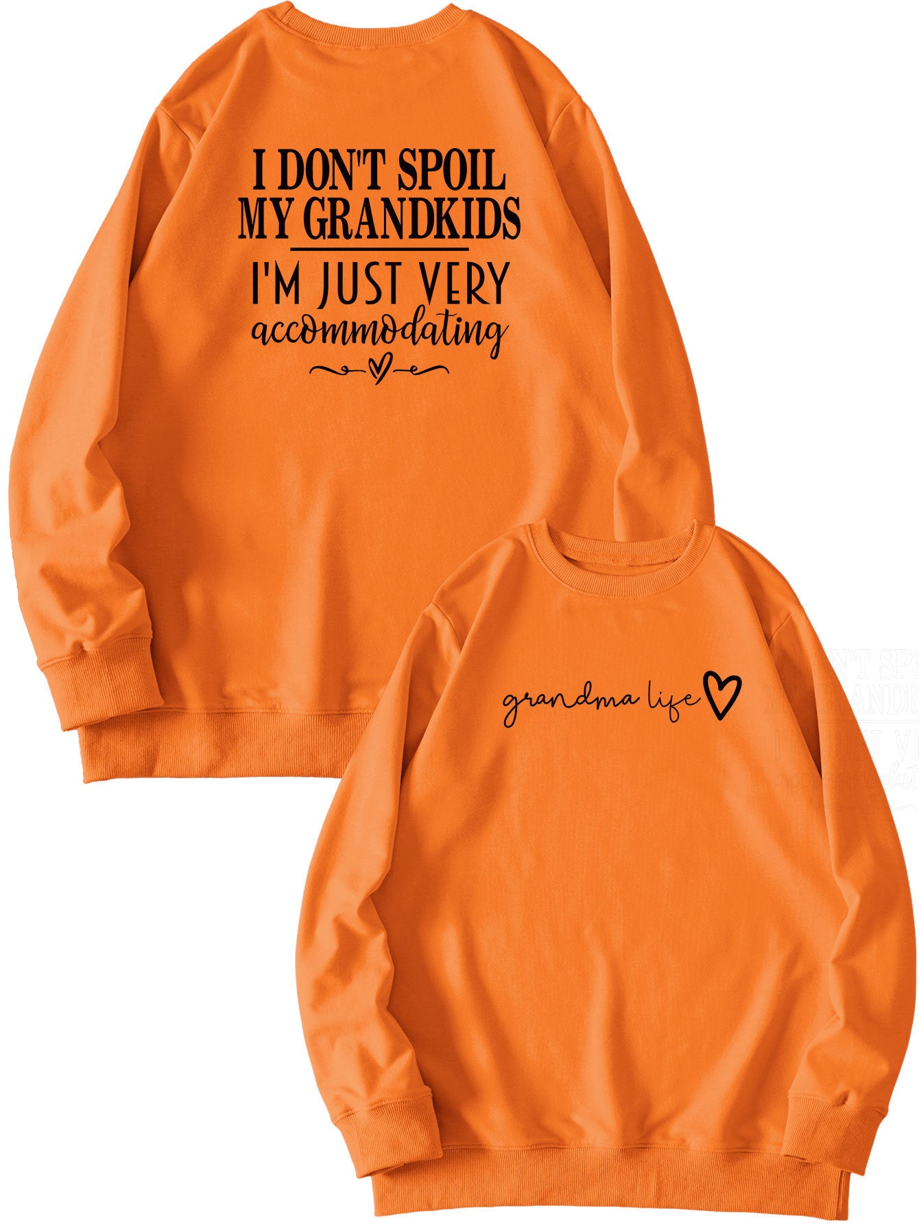 I Don't Spoil My Grandkids. Letter-Printed Hoodie With Long Sleeves