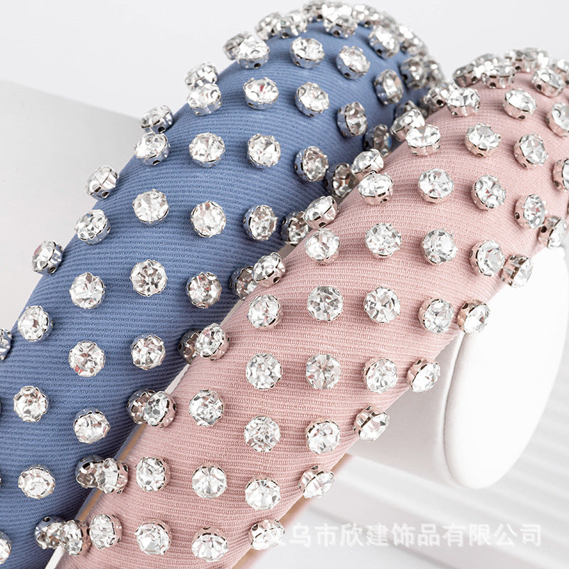 5 pcs Diamond-Encrusted Wide Edge New Headband Sweet Fashion Headband