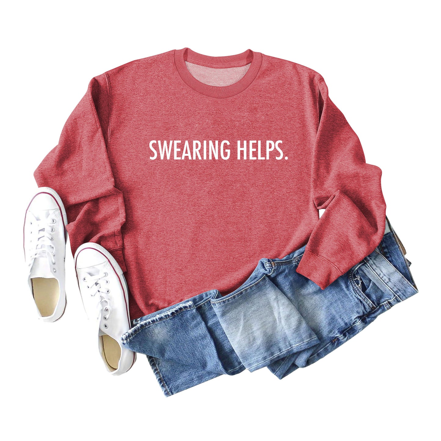 Fashion Swearing Helps Swearing A Printed Hoodie Long-Sleeved Top