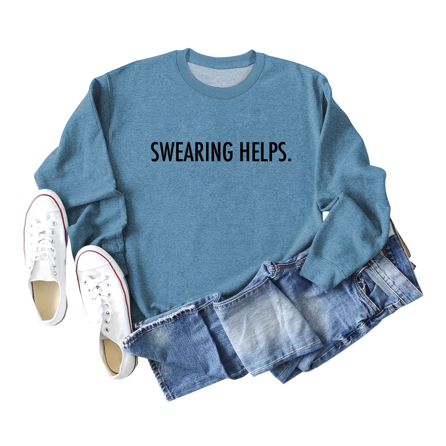 Fashion Swearing Helps Swearing A Printed Hoodie Long-Sleeved Top